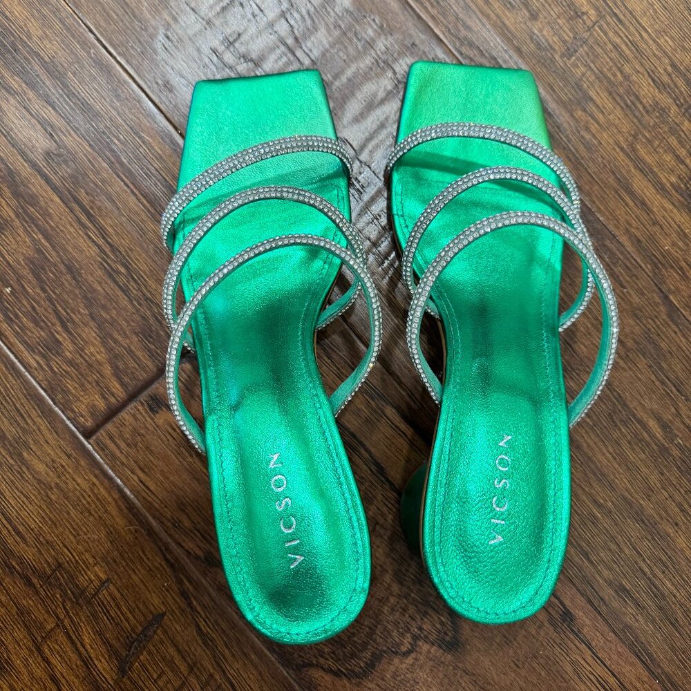 Vicson sparkly green shoes